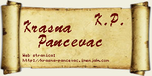 Krasna Pančevac vizit kartica